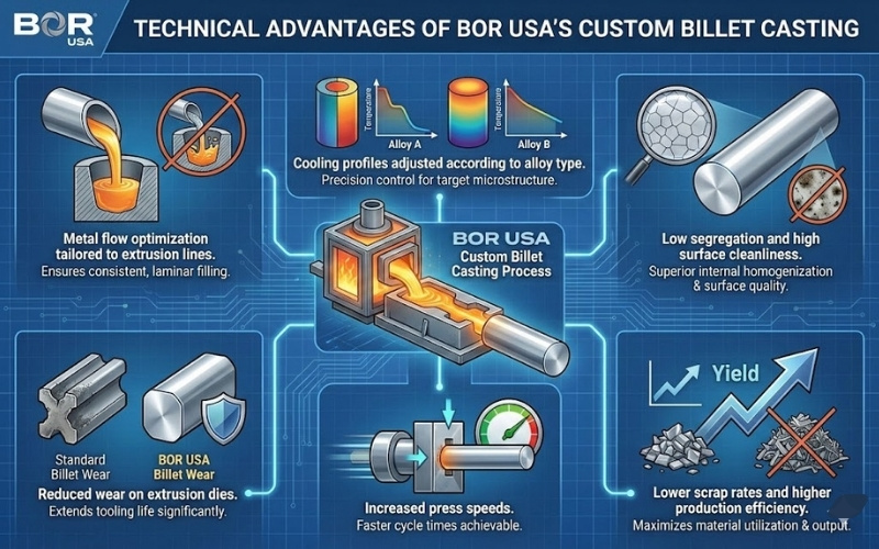 BOR USA's Custom Billet Casting Technology