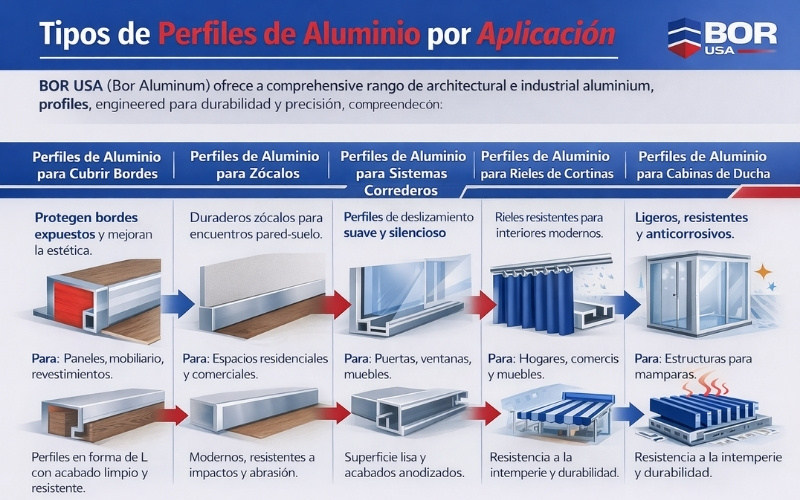 Tipos de Perfiles de Aluminio por Aplicación