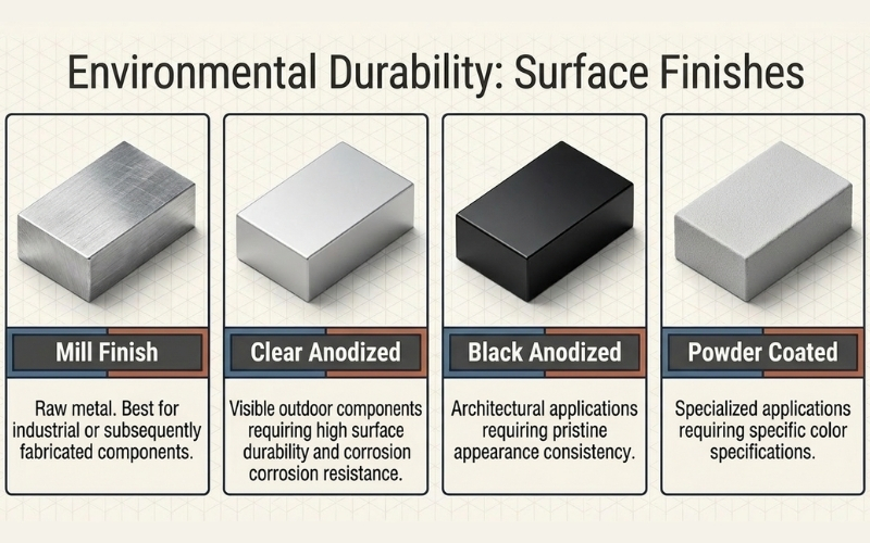 solar aluminum profiles surface finishes