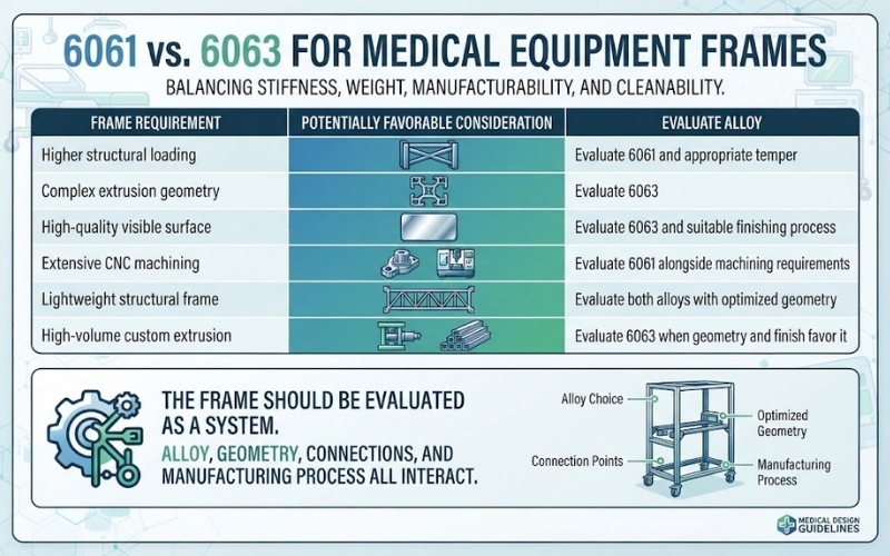 6061 vs. 6063 for Medical Equipment Frames