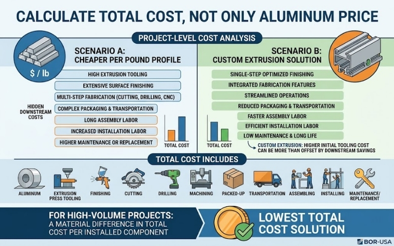 Calculate Total Cost, Not Only Aluminum Price