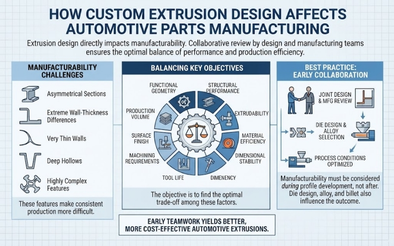 How Custom Extrusion Design Affects Automotive Parts Manufacturing