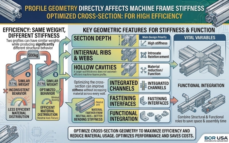 Profile Geometry Directly Affects Machine Frame Stiffness