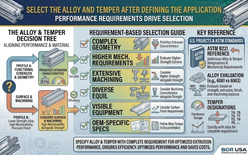 Select the Alloy and Temper After Defining the Application